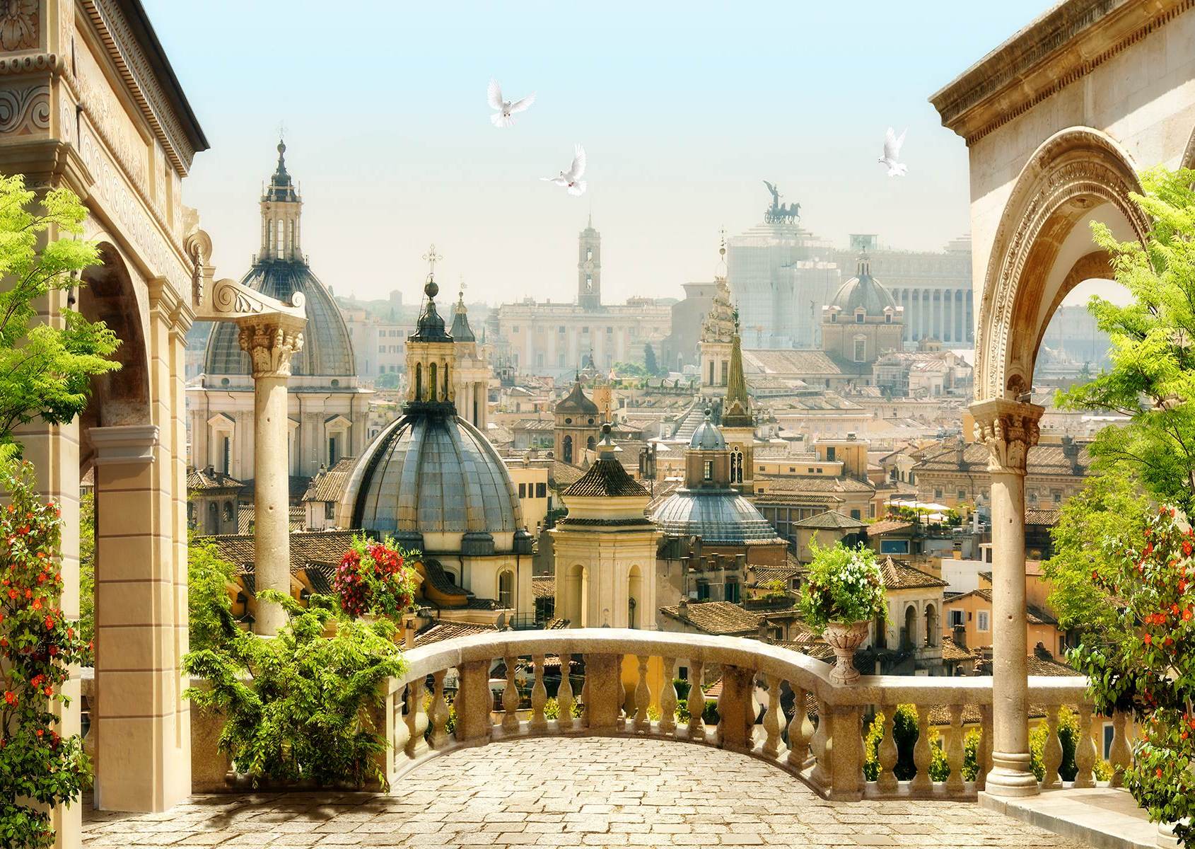 Balcon italian cu panoramă urbană