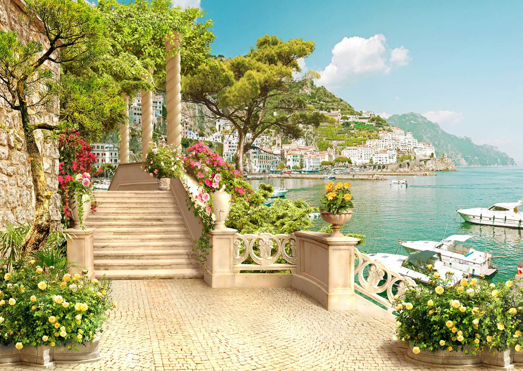 Scară florală spre coasta mediteraneană