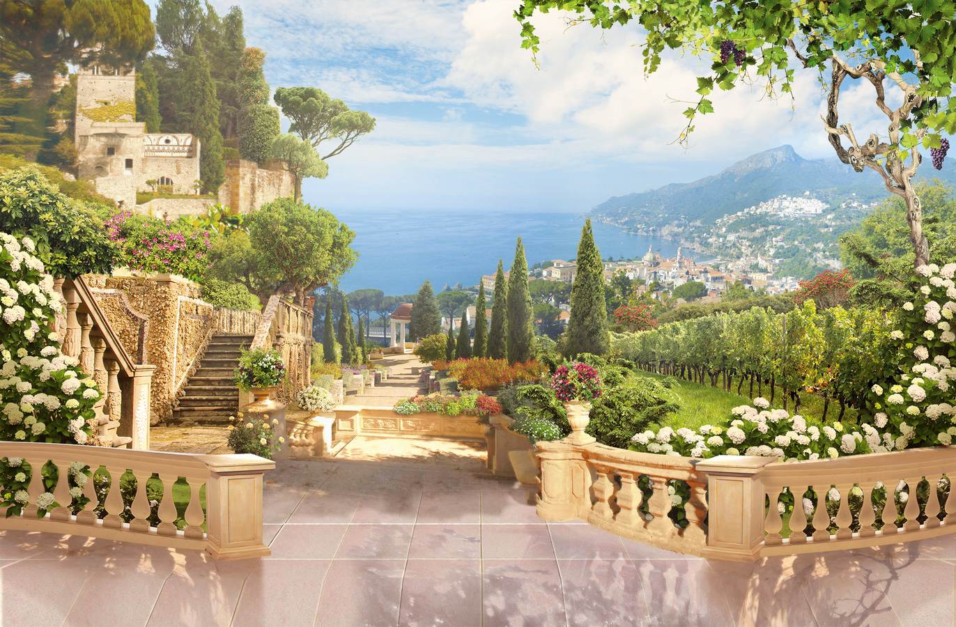 Terasă italiană cu vedere panoramică
