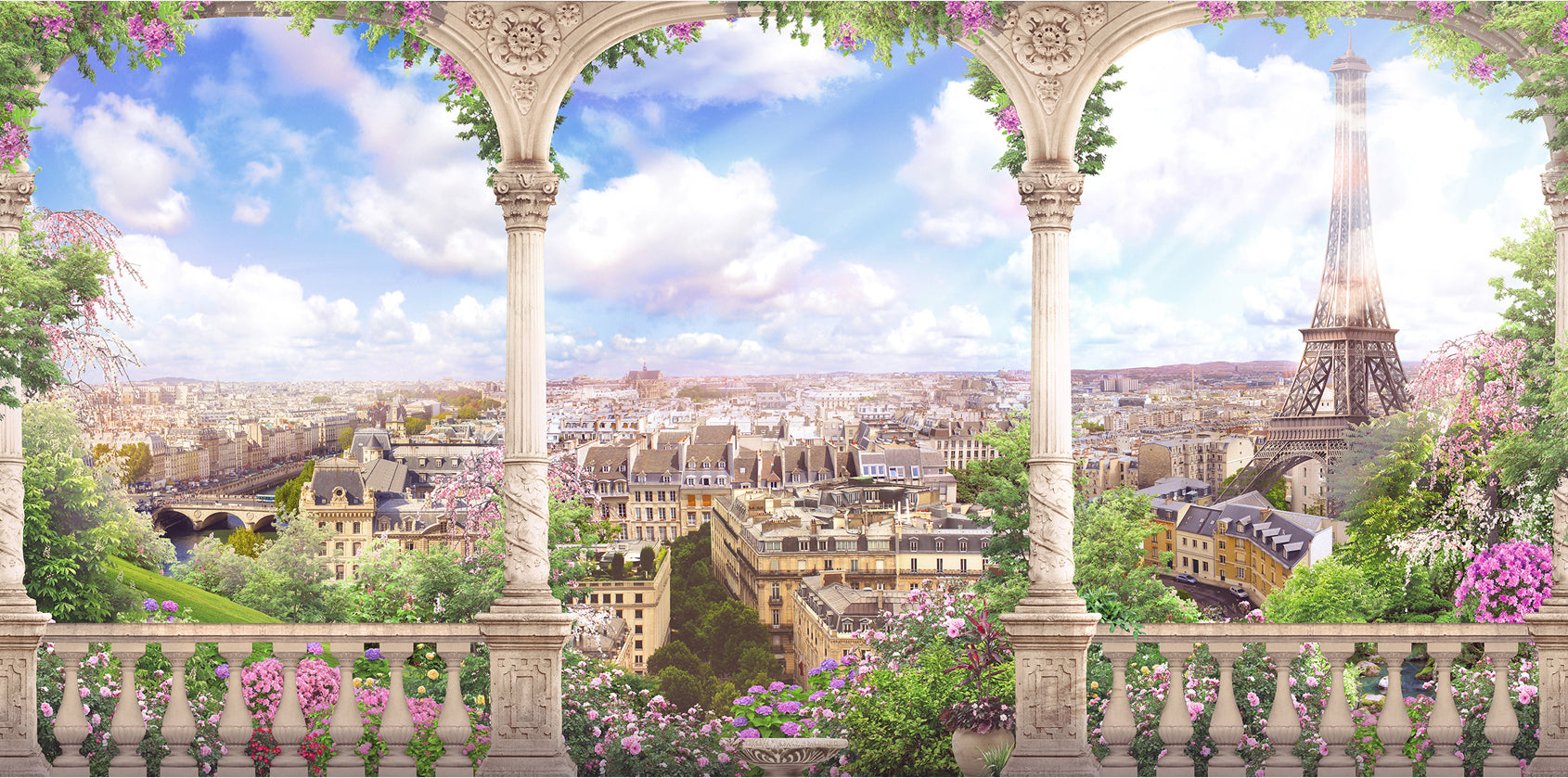 Arcade elegante cu vedere spre Paris