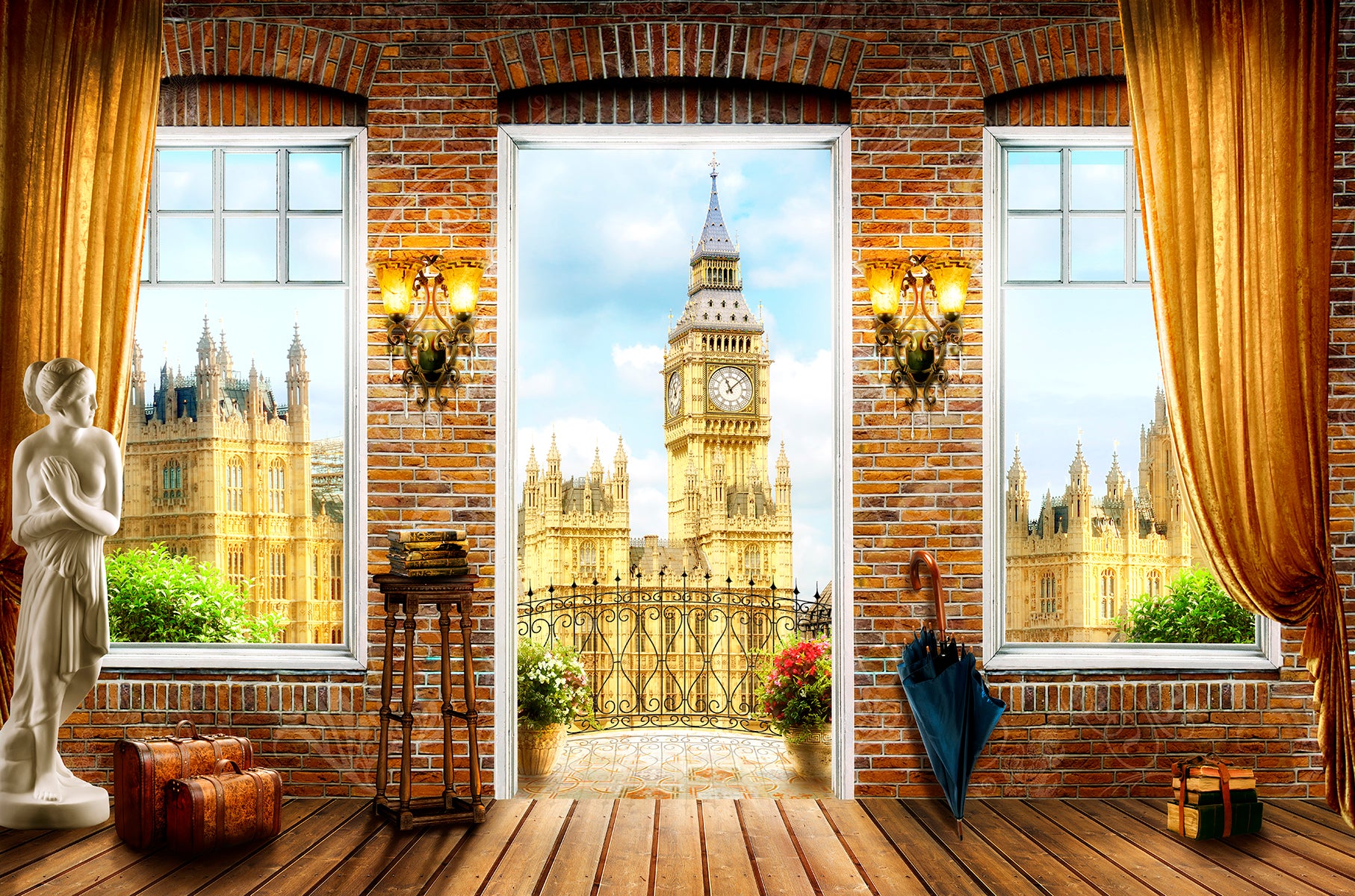 Ferestre vintage cu vedere spre Londra