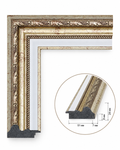 Baghetă decorativă clasică crem-aurie