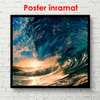 Poster - Valurile mării, 100 x 100 см, Poster înrămat