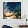 Poster - Sea wave, 100 x 100 см, Framed poster on glass, Marine Theme
