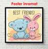 Poster - Better friends, 100 x 100 см, Framed poster
