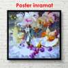 Постер - Абстрактный натюрморт фиолетового цвета, 100 x 100 см, Постер на Стекле в раме, Натюрморт