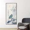 Poster - Plants in shades of gray, 45 x 90 см, Framed poster on glass, Botanical