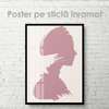 Poster - Silhouette of a girl 1, 60 x 90 см, Framed poster on glass