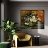 Poster - Oil Painted Roses and Sunflowers, 90 x 60 см, Framed poster on glass, Picturi