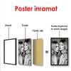 Poster - Kate Moss și Cara Delevingne, 60 x 90 см, Poster înrămat, Persoane Celebre