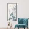 Poster - Plants in shades of gray, 45 x 90 см, Framed poster on glass, Botanical