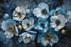 Modular picture, Blue flowers, 108 х 60