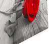 Tablou Pe Panza Multicanvas, Trandafirul roșu pe fundalul orașului gri., 198 x 115