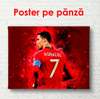 Poster - Jucătorul de fotbal într-un tricou roșu, 90 x 60 см, Poster înrămat, Sport