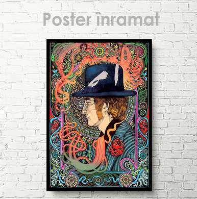 Poster - John Lennon, 30 x 45 см, Canvas on frame