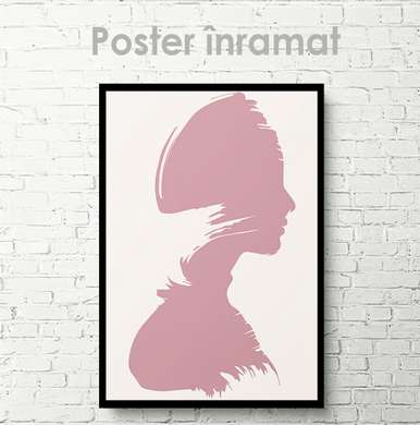 Постер - Силуэт девушки 12, 30 x 45 см, Холст на подрамнике