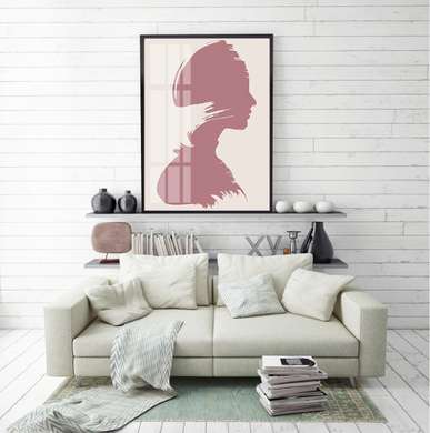 Poster - Silhouette of a girl 1, 30 x 45 см, Canvas on frame