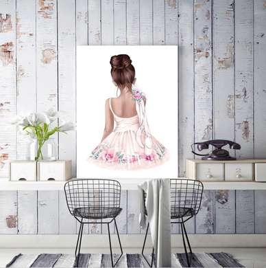 Poster - Fată, 60 x 90 см, Poster inramat pe sticla