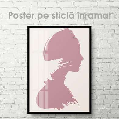 Постер - Силуэт девушки 12, 30 x 45 см, Холст на подрамнике