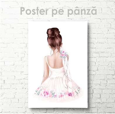 Постер - Девочка, 60 x 90 см, Постер на Стекле в раме, Для Детей