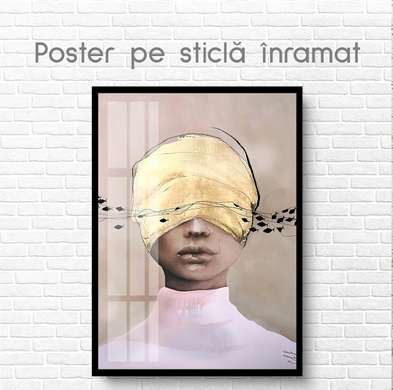 Poster - Privirea ascunsă 1, 30 x 45 см, Panza pe cadru, Glamour