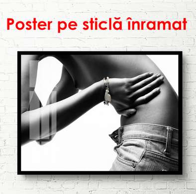Poster - Fata în blugi, 90 x 60 см, Poster înrămat