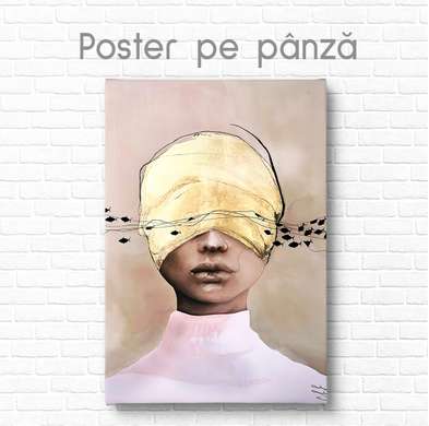 Poster - Privirea ascunsă 1, 30 x 45 см, Panza pe cadru, Glamour