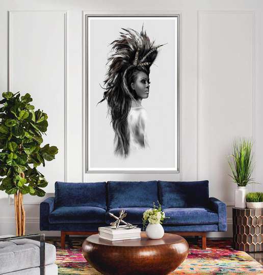 Tablou înramat - Fată indiană, 50 x 75 см