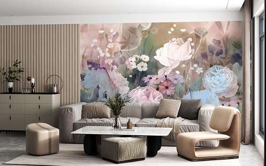 Wall mural - Multicolored spring flowers