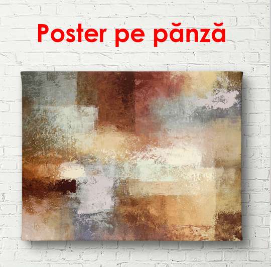 Poster - Textură abstractă maro, 90 x 60 см, Poster înrămat, Abstracție