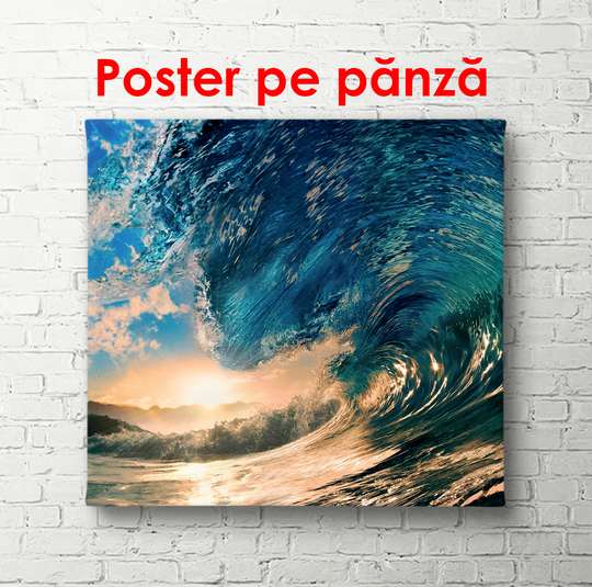 Постер - Морская волна, 100 x 100 см, Постер в раме