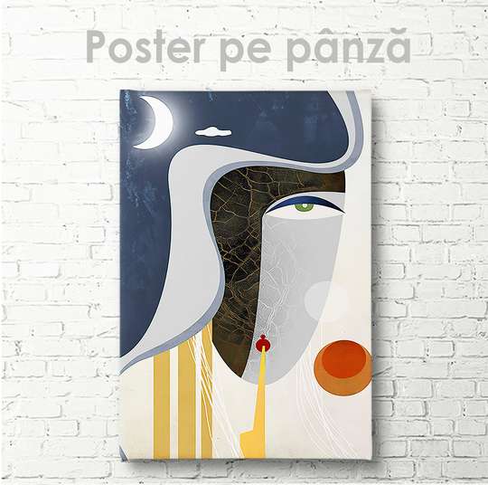Постер - Абстрактное лицо 3, 30 x 45 см, Холст на подрамнике