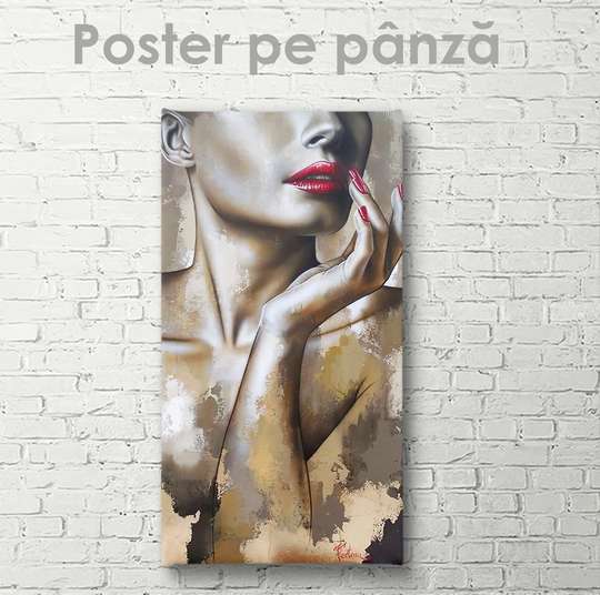 Poster - Domnișoară stilată, 30 x 90 см, Panza pe cadru
