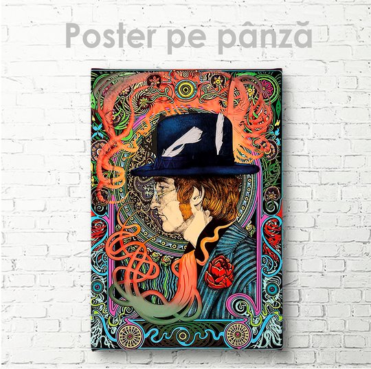 Poster, John Lennon, 30 x 45 см, Panza pe cadru