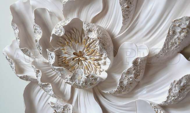 Screen - White lotus flower., 3