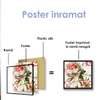 Poster - Beautiful watercolor flower, 100 x 100 см, Framed poster on glass, Provence