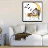 Poster - Ursul somnoros, 40 x 40 см, Panza pe cadru, Pentru Copii