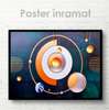 Poster - Abstract circles, 90 x 60 см, Framed poster on glass, Abstract