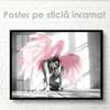 Poster - Pink wings 1, 45 x 30 см, Canvas on frame, Nude
