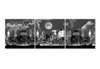 Tablou Pe Panza Multicanvas, Orașul alb-negru sub clar de lună, 135 x 45