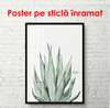 Poster - Green plant on a white background, 60 x 90 см, Framed poster, Botanical