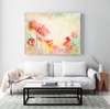 Poster - Poppies on a gentle background, 45 x 30 см, Canvas on frame, Botanical
