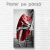 Poster - Red skirt, 45 x 90 см, Framed poster on glass, Nude