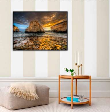 Poster - Beautiful sunset, 45 x 30 см, Canvas on frame