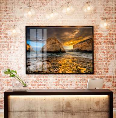 Poster - Beautiful sunset, 45 x 30 см, Canvas on frame