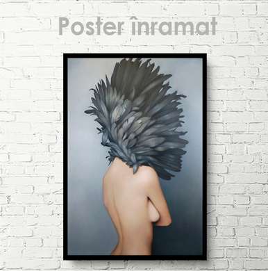 Poster - Black Swan, 30 x 45 см, Canvas on frame, Nude