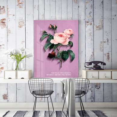 Постер - Пудровая роза, 30 x 45 см, Холст на подрамнике, Цветы
