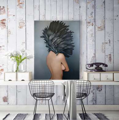 Poster - Lebada neagra, 30 x 45 см, Panza pe cadru, Nude