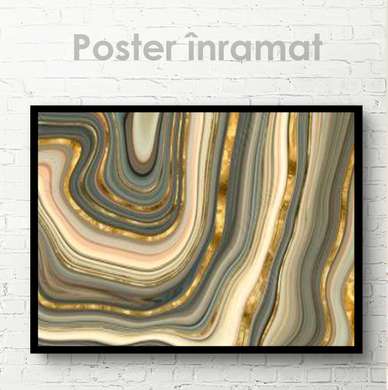 Poster - Liquid pattern, 90 x 45 см, Framed poster on glass, Abstract