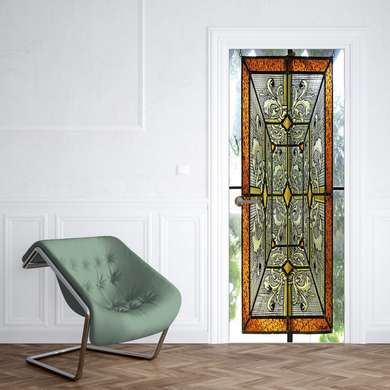 Window Privacy Film, Decorative stained glass, Geometry, 60 x 90cm, Transparent, Window Film